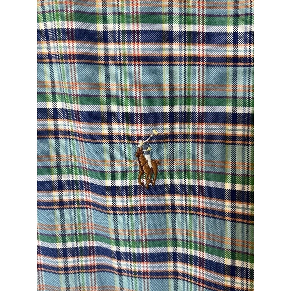 Ralph Lauren Blue Plaid Oxford Button Down Shirt Size XXL - Picture 5 of 10